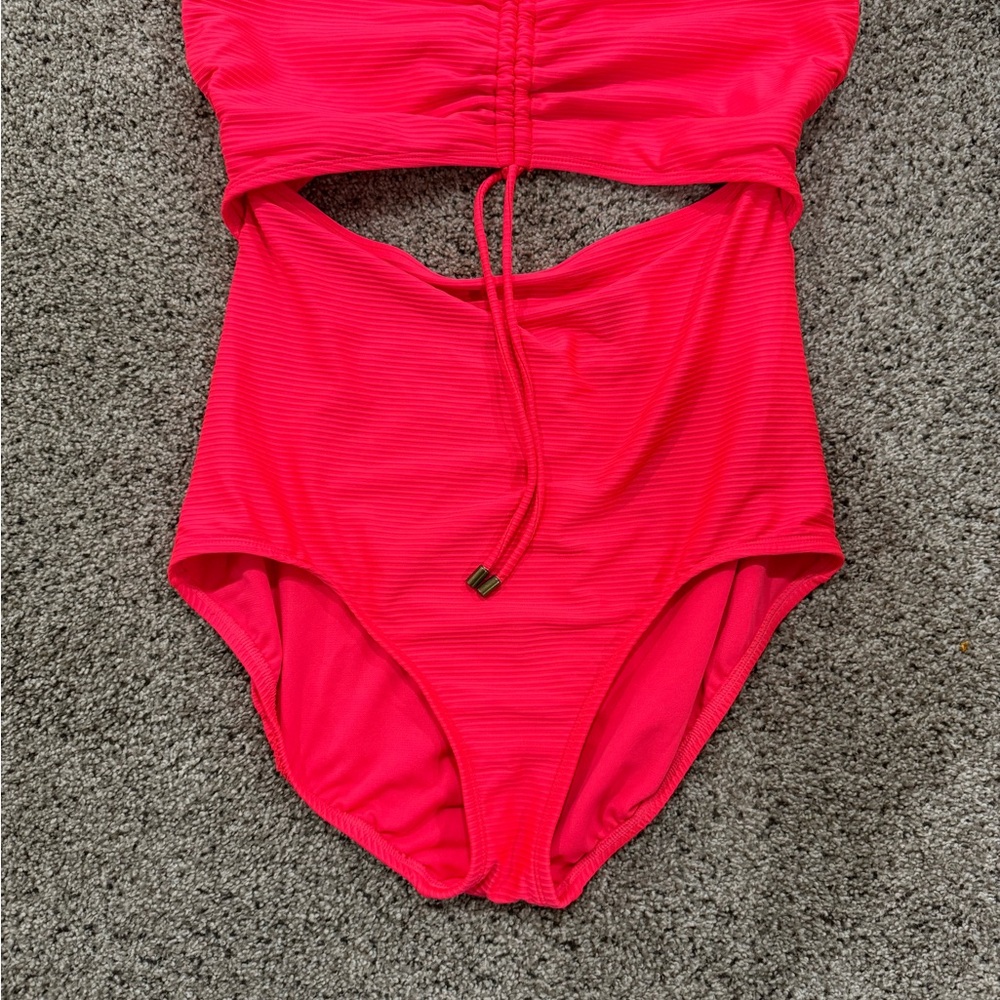 Time and Tru Women's One Piece in Vibrant Red